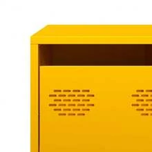 vidaXL Table basse jaune moutarde 101,5x50x43,5cm acier laminé à froid - Jaune citron - Voir 11