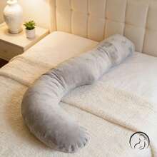 One-Leg Pillow For Pregnant Women, Waist Protection, Side Sleeping, Deep Sleeping Pillow, Belly Support, Special Artifact For Sleeping, Leg Clip, Side Pillow During Pregnancy - 灰色 - 查看 2