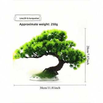 1 pieza Planta de árbol artificial realista para acuario, para decoración de pecera, ornamento realista para crear un ambiente natural para peces y reptiles, decoración de acuario