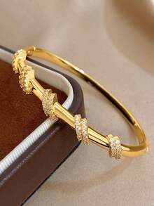 18K镀金不锈钢女士首饰套装 - 手链、手镯、叠戴手链，适合母亲节、圣诞节、感恩节、万圣节、婚礼、周年纪念日、情人节等场合，波西米亚风，日常佩戴，派对佩戴 - 彩色 - 查看 12