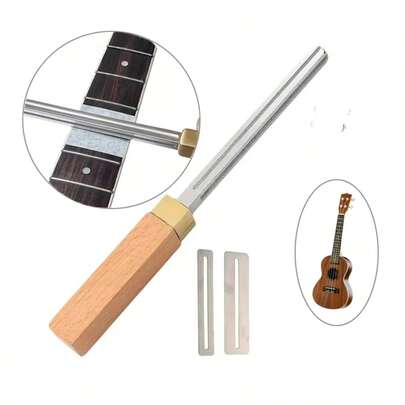 Archivo de traste de guitarra, archivo de acondicionamiento de traste extra estrecho, estrecho, medio y ancho con 4 bordes, con 2 piezas de protector de diapasón, herramienta de lutier