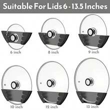 通用锅盖收纳架，适用于橱柜 - 门壁挂式锅具收纳架，厨房可调节壁挂式锅盖架，橱柜门锅盖收纳架，节省更多空间 - 彩色 - 查看 2