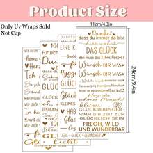50pcs Golden German Favorite Person Theme UV Dtf German Best Friends You Are Great Stickers For Germany, Europe, And America - "It's Great That You Exist" Saying Sticker For Mugs And Glasses - Decorative Transfer Stickers - DIY Home Decor For Furniture - Multicolor - View 5