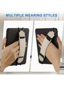 Leather Tablet Hand Strap, Elastic Shockproof E-Reader Stand Holder, Universal For Kindle/IPad/Kobo/Pocketbook - Multicolor - View 5