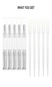 UPZIGS 5 Pack 5ml Transparent Twist Pen For Cuticle Oil Applicator, Empty Nail Oil Pen With Brush Tip, Eyelash Growth Liquid Tube, Cosmetic Lip Gloss Container (5x) - ColorC - 查看 8