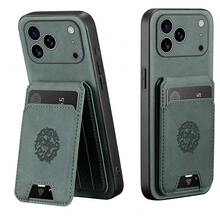 Luxury PU Leather Card Bag Phone Case Compatible With Iphone, Redmi, Honor - Green - View 2