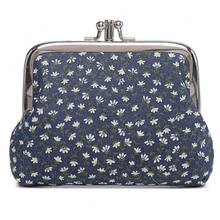 Cute Floral Buckle Coin Purses Vintage Pouch Kiss-Lock Change Purse Wallets… - 11 - View 1