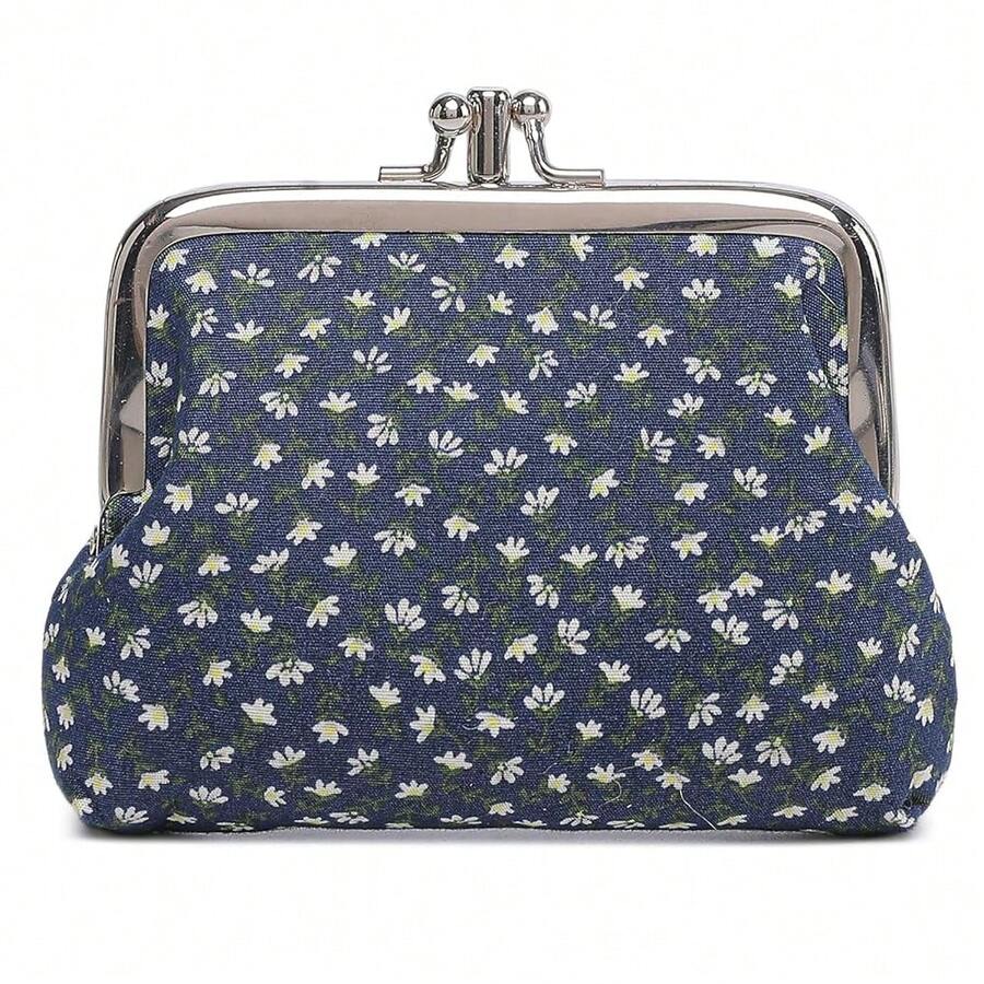 Cute Floral Buckle Coin Purses Vintage Pouch Kiss-Lock Change Purse Wallets… - 11 - View 1