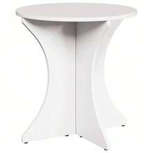 vidaXL Mesa baja 2 unidades Blanc Bois maciza y con pasador - Blanco - Ver 5