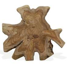 mesa vidaXL Basse Teck autêntica 80x70x38 cm - Castanho - Ver 6