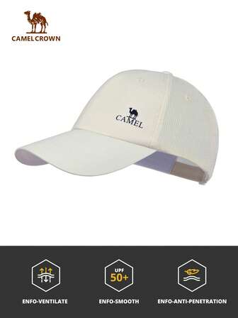 CAMEL CROWN 宽檐棒球帽，运动防晒帽，适合跑步、骑行、徒步旅行