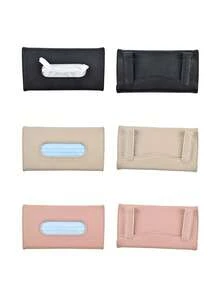 1pc Car Tissue Box, Fashionable Hanging Car Tissue Holder, Car Tissue Bag. Car Organizer, Storage, Home & Daily Necessities - Multicolor - View 5