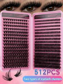 544/640pcs D-Curl Fluffy False Eyelashes, High Capacity, Suitable For Creating Dense, Fluffy And Natural Eye Makeup, DIY Home Makeup, Large Capacity Single Lash Book, Suitable For Beginners, Starters, Makeup Artists, Soft And Long-Lasting, Can DIY Fox Eye/Cat Eye Makeup, Segmented Lash Extension, Portable Lash Book, Convenient For Travel, Suitable For Stage, Wedding - D - View 18