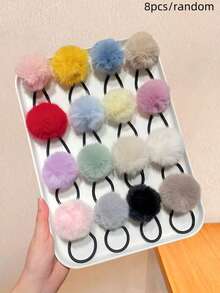 16 pièces/set Chouchous moelleux et mignons, options de couleurs multiples, essentiels pour la rentrée scolaire - convient aux filles et aux femmes, idéal pour les déplacements, les rendez-vous, les fêtes, l'école, crée facilement un look chaleureux et adorable, également excellent cadeau pour le Nouvel An 2020 et la Saint-Valentin. Accessoires pour femmes.