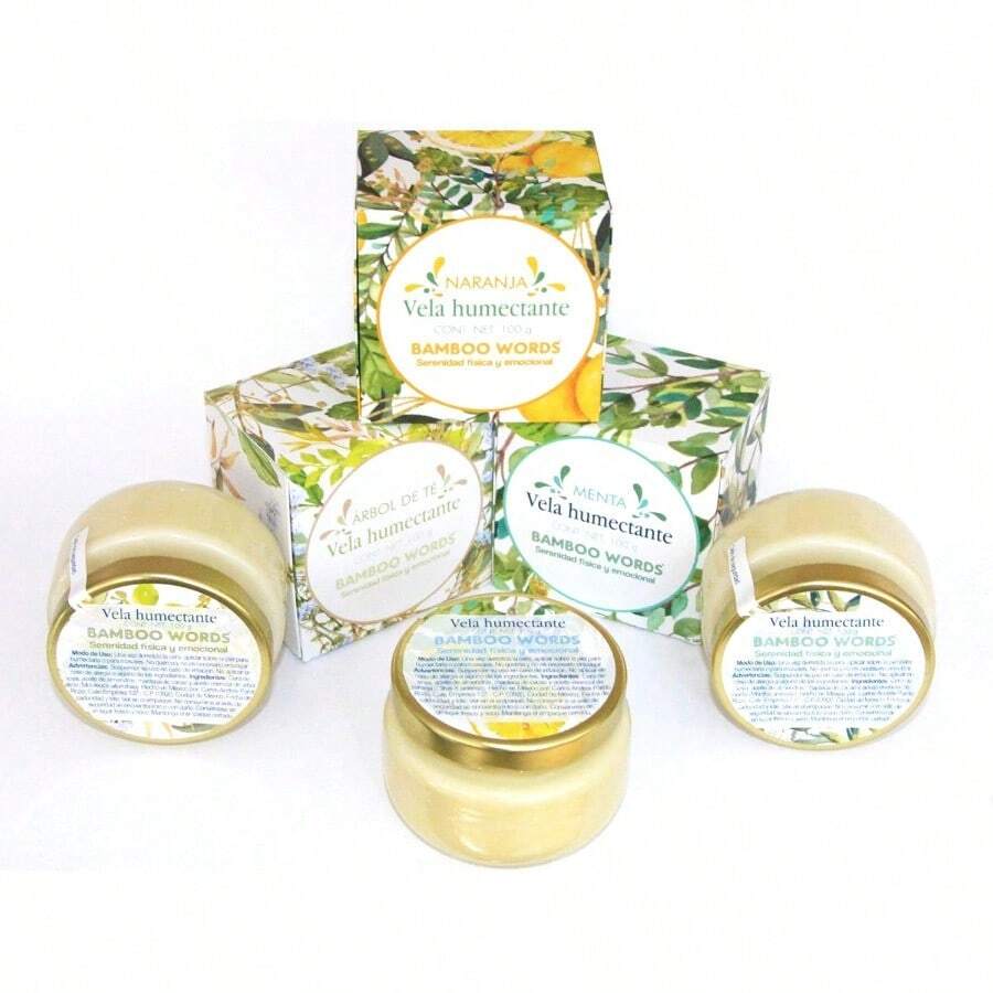 Velas de masaje relajantes y humectantes con aceites esenciales - 3 pack Naranja Romero Árbol de té - Naranja Romero rbol de t - Ver 1