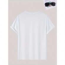 Summer Men's Fashion Pattern Short Sleeve T-Shirt - trắng - Xem 3