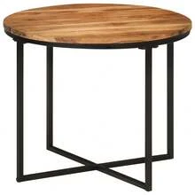 Table basse vidaXL 55x55x45 cm en bois massif d'acacia et de fer - Tabac - Voir 7