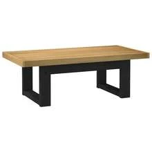 vidaXL Tavolo basso NOAIN piedini a U 120x60x40 cm solido pin - Castano - Visualizzare 5