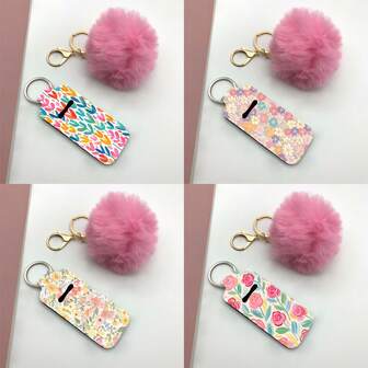 1pc Keychain With Lipstick Holder Accessory