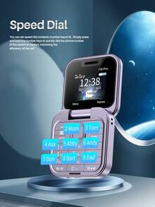 SERVO I16 Pro 迷你翻盖手机 双卡双待 FM收音机 快速拨号 黑名单 手电筒 小巧可折叠手机 - 黑色 - 查看 5