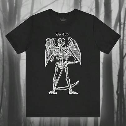 Der Tod, Grim Reaper T-shirt, Vintage Death Tshirt, Gothic Shirt, Memento Mori, Dance of Death, Cree