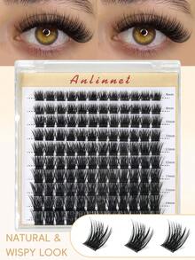Eid Lash Clusters Wispy Cluster Eyelash Extensions 8-14mm Individual Lashes DIY Cluster Lashes Extension Soft Comfortable Eyelash Clusters With Thin Band