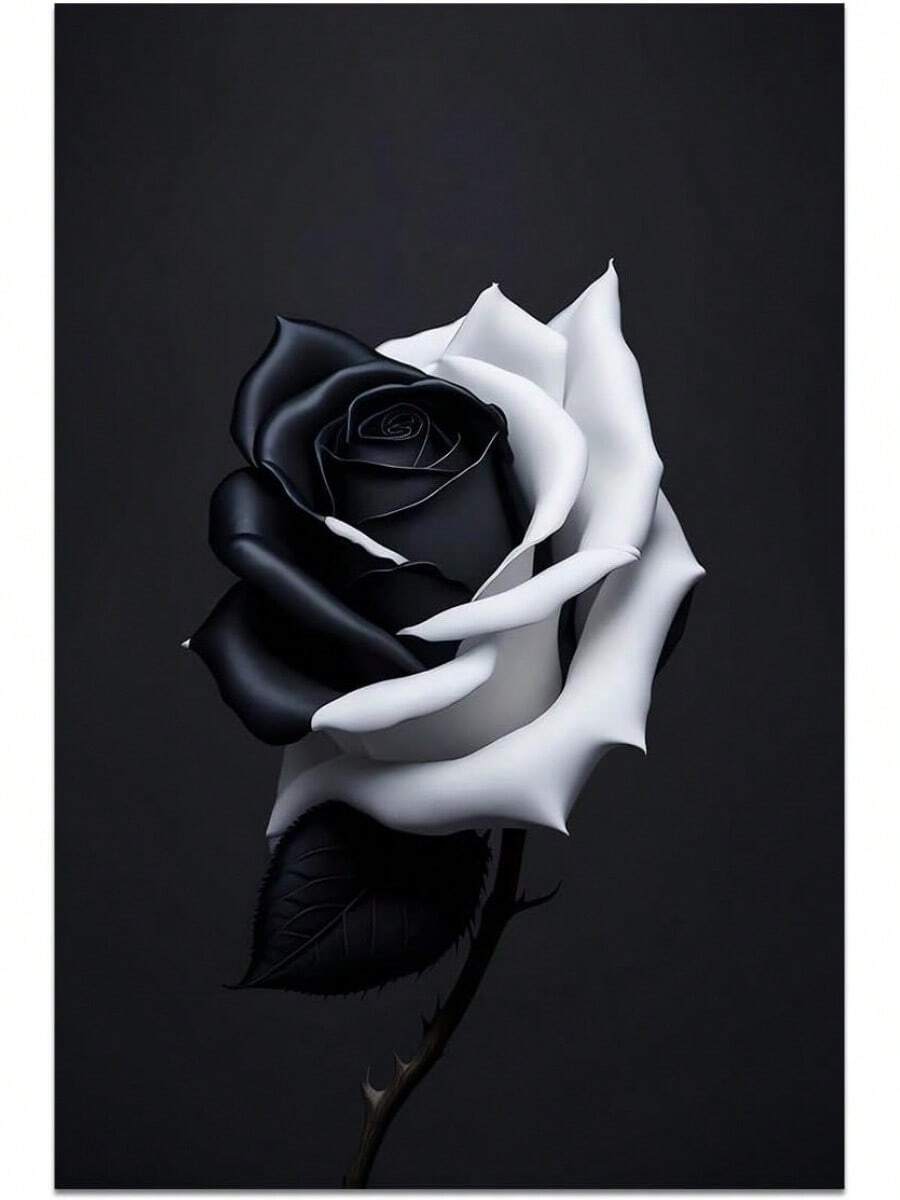 Arte de pared en lienzo de rosa vintage, pintura de flor de rosa retro en blanco y negro, impresión de imagen, arte floral rústico moderno, póster de decoración de pared para sala de estar, dormitorio, baño, casa de campo X cuadros decorativos para sala, póster, con marco, pósters, cuadros para la pared, marcos para cuadros, cuadro, Virgen de Guadalupe, salas - transparente - Ver 1