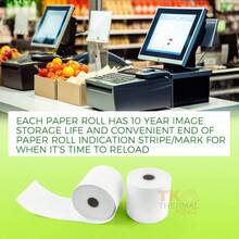 , 50 Rolls 2 1/4 Inch 50' Feet White Paper Cash Register POS Receipt, Fits All Credit Card Terminal Great Cashier Receipt Small Business Premium Quality - 10 Rolls + 2-1/4" X 165' - View 10