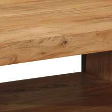 Tavolino vidaXL basso 70x50x38 cm in legno massello di acacia - Castano - Visualizzare 7