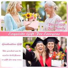 30 Pcs Flower Bags Paper Bouquet Bags Rectangle Flower Box Arrangements Waterproof Bouquet Box With Handles Florist Supplies Mothers Day WeddingBlack, Pink, White, Classic, - 1 件裝(30 件裝)+ 黑色,粉紅色,白色 - 查看 6