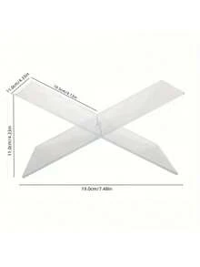 亚克力阅读架，透明黑色X型书架，桌面展示架，适用于烹饪书、艺术书籍、期刊、杂志 - 耐用PMMA材质，开斋节冥想阅读用品 - 彩色 - 查看 3