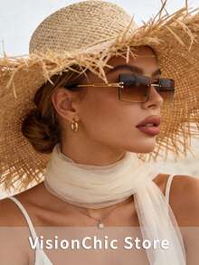 1 Pair/2 Pairs/4 Pairs/5 Pairs/6 Pairs/7 Pairs/8 Pairs Ultra-Light Rectangular Frame Decorative Glasses, Versatile Personalized Street Style Fashion Glasses For Men, Big Frame Slimming, Suitable For Daily Life And Outdoor Travel Accessories, Essential For Going Out - Multicolor - View 3