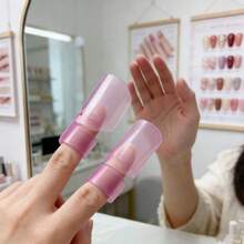 10 piezas de fundas protectoras de esmalte de uñas suaves de color púrpura, de talla universal, cubiertas para los dedos para quitar el esmalte, herramienta de protección para manicura - Multicolor - Ver 2