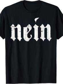 Nein German Saying No Funny Deutschland Vintage Unisex T-Shirt - màu đen - Xem 1