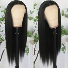 360 Lace Wig Heat Resistant Synthetic Hair Glueless Full Lace Wig - Long Silky Straight Natural Black Pre-Plucked Hairline Wig For Women, Ready To Wear For Daily & Party Use, Breathable Cap Construction.Wigs For Women,Synthetic Wig,Gluelees Wig Synthetic Hair,Pelucas De Mujer,Lace Front Wig,Black Wig,Wig Kit,Cosplay,Wigs Synthetic Hair Put On And Go. - màu đen - Xem 5
