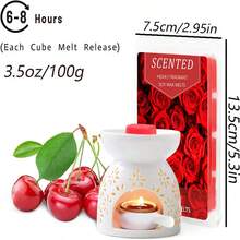 香氛蜡烛，香草、柠檬、咖啡、玫瑰、茉莉、苹果肉桂、薰衣草、檀香，8块x3.5盎司 - 彩色 - 查看 3