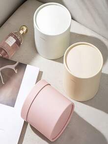 Flower Packaging Box, Individual Flower Bucket, Decorative Small Round Cardboard Flower Box, Suitable For DIY Flower Arrangement And Gift Packaging, Round Paper Cylinder Flower Box, Wedding Bouquet Packaging And Flower Arrangement, Tea Tin, Valentine's Day Gift Box Supplies - White - View 6