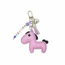 个性化钥匙扣，PU皮革小马饰品，彩色字母名字钥匙扣，心形流苏，情人节礼物 - 小馬鑰匙扣 - 查看 41