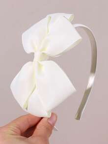 Toddler Girls Bow Decor Headband - Beige - View 4