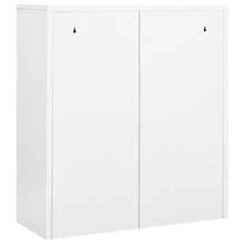 vidaXL Armadio da scrivania Bianco 90x40x102 cm Acciaio - Bianco - Visualizzare 5