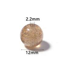 20pcs/Pack 12mm Resin Glitter Starry Round Beads, Shiny Sparkly Beads For Bracelet, Necklace, Jewelry Making DIY, Autumn/Winter - Glitter Beads - View 5