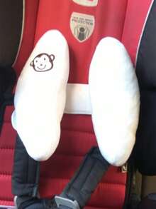 1pc Baby Safety Head Pillow, Infant Stroller Neck Pillow, Banana Car Seat Head Support Cushion, Baby Travel Companion, Head Fixing & Sleep - Multicolor - View 7