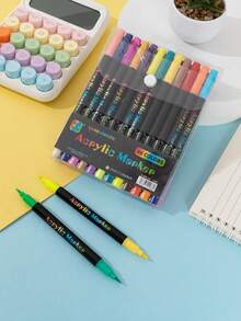 24/48/72/96/120 Colors Dual Tip Acrylic Marker Pens, Painting & Art Design, Opaque, Waterproof, Washable, For Drawing, Sketching, DIY, Office & School Supplies - Sets - View 11