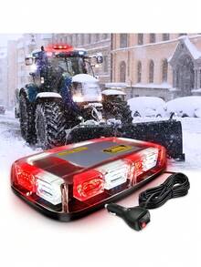 - Luces estroboscópicas de techo de 12 pulgadas, luz de peligro 48 LED, advertencia de  de emergencia, barra de luz intermitente, soporte magnético, 12 V-24 V, coches, camiones,,37860711 - A - Ver 1