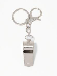 1个女士新款合金哨子钥匙扣，足球比赛哨子创意小礼物，DIY金属钥匙圈吊坠 - 彩色 - 查看 5