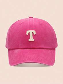 1顶紫红色儿童棒球帽，印有26个字母，水洗棒球帽，适合男婴女婴，适合户外日常佩戴，防晒 - 水溶-玫紅水洗棒球 - 查看 40