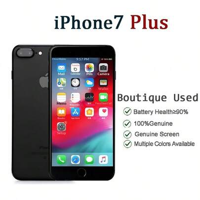 Apple 二手苹果 iPhone 7 Plus，128GB 存储，稳定耐用，适合通勤、听音乐和拍照，成色良好，可选颜色：红色、金色、银色、亮黑色、玫瑰金、哑光黑