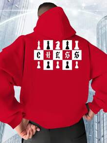 Sudadera con Capucha para Hombre - Rojo - Ver 6
