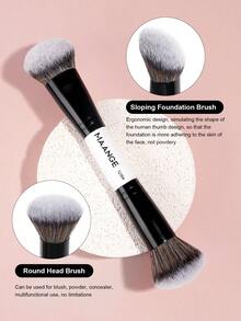 MAANGE Zestaw 2/11 profesjonalnych, ultramiękkich aluminiowych pędzli do makijażu, zestaw podróżny do makijażu, może być używany do pędzla do pudru, pędzla do różu, pędzla do podkładu, pędzla do konturowania, pędzla do blendowania, pędzla do rozświetlacza, pędzla do konturowania nosa, narzędzia do makijażu z miękkim włosiem i przyjazne dla skóry, łatwe do przenoszenia, zestaw podróżny do makijażu, prezent dla kobiet i dziewcząt - Wielokolorowe - Zobacz 5