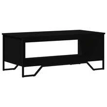Tavolo basso vidaXL nero 100x51x40 cm in legno ingegnerizzato - nero - Visualizzare 3